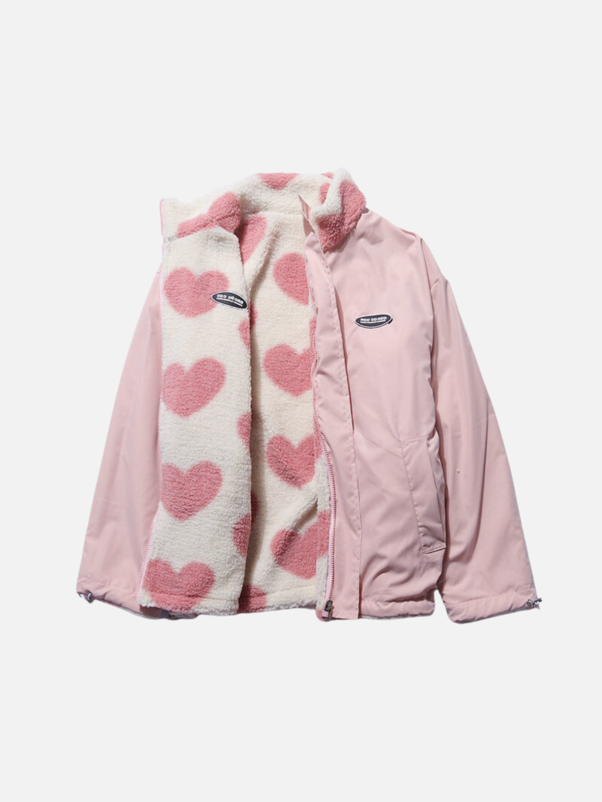 Wendejacke mit Herz-Print