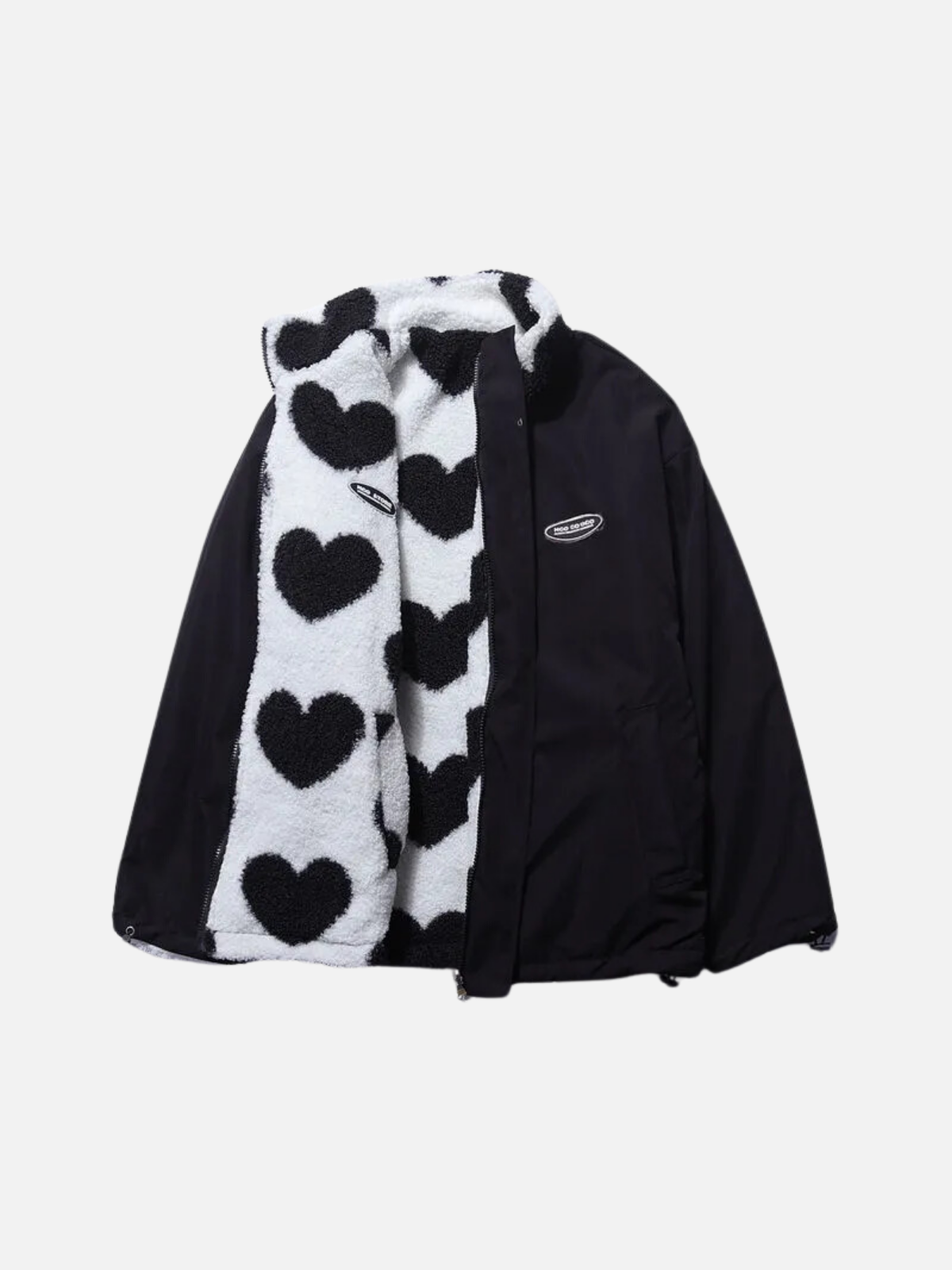 Wendejacke mit Herz-Print