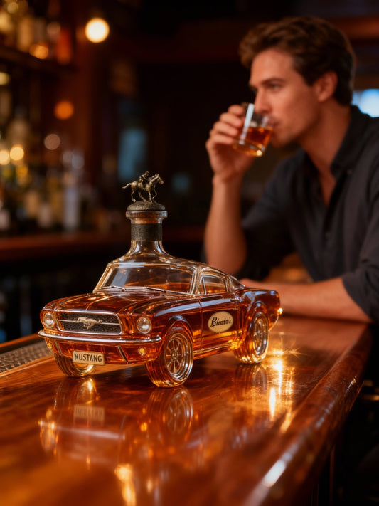Whiskykaraffe in Mustang-Autoform