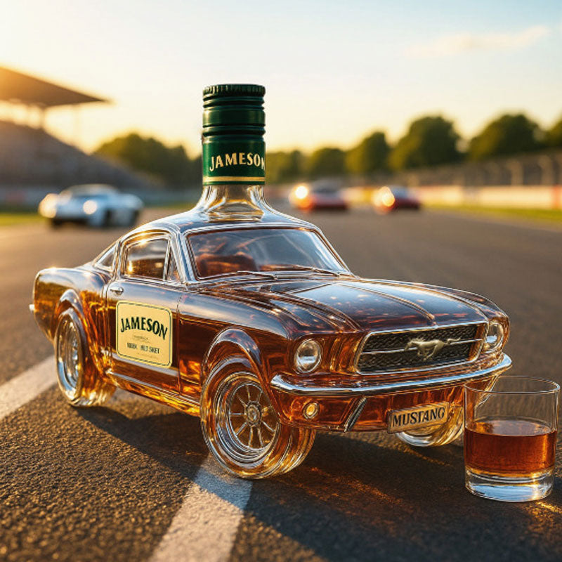 Whiskykaraffe in Mustang-Autoform