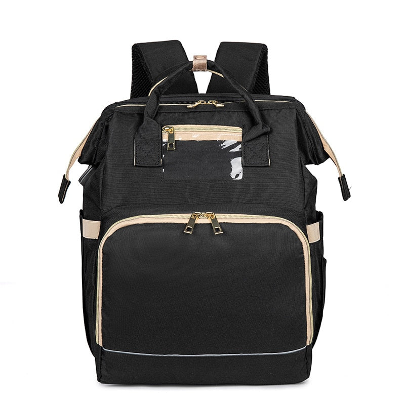 Wickelrucksack mit klappbarem Babybett – wasserdichtes Design mit mehreren Taschen
