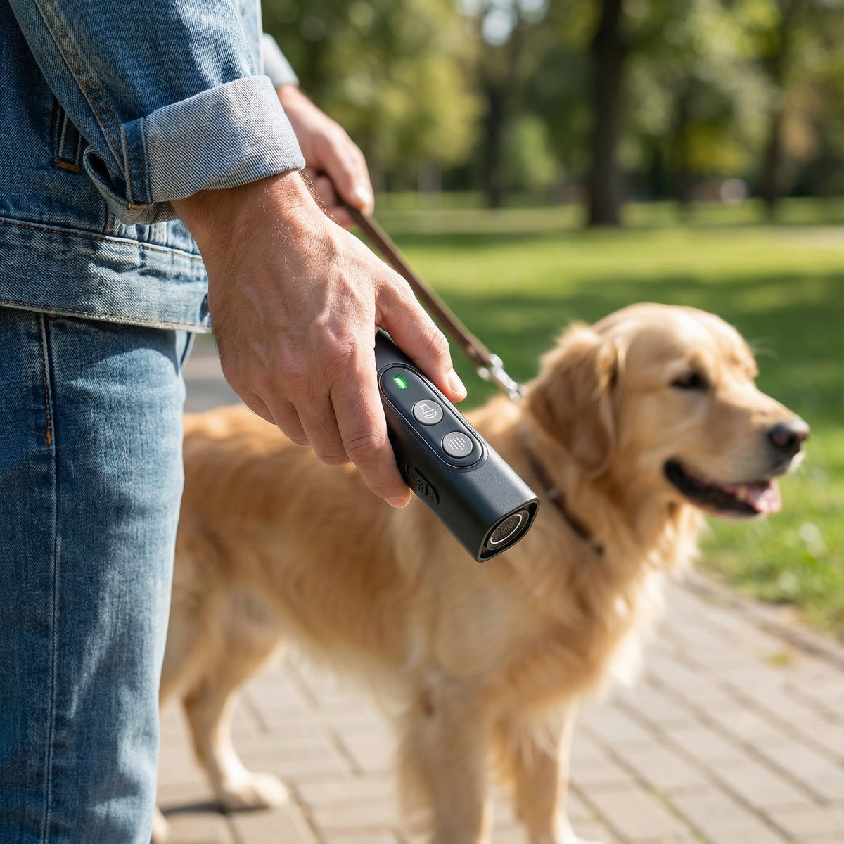 Wiederaufladbares Ultraschall-Hundetrainingsgerät mit lautlosen Signalen, freihändig, kompakt und tragbar