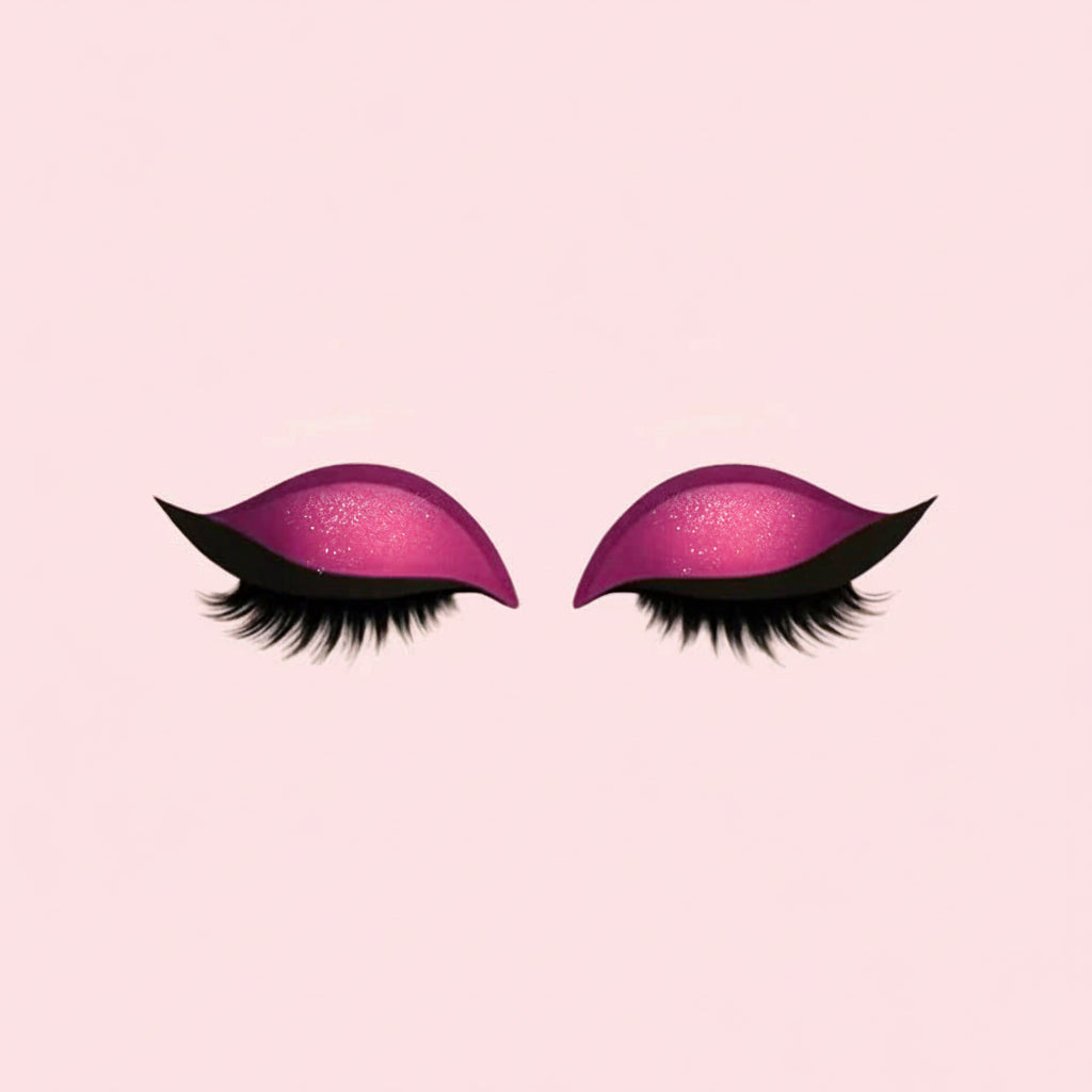 Wiederverwendbare selbstklebende künstliche Wimpern mit Lidschatten und Eyeliner 3-in-1
