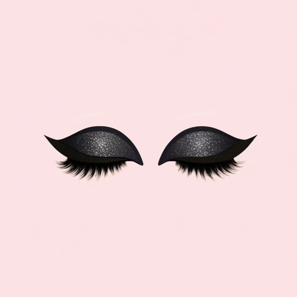 Wiederverwendbare selbstklebende künstliche Wimpern mit Lidschatten und Eyeliner 3-in-1