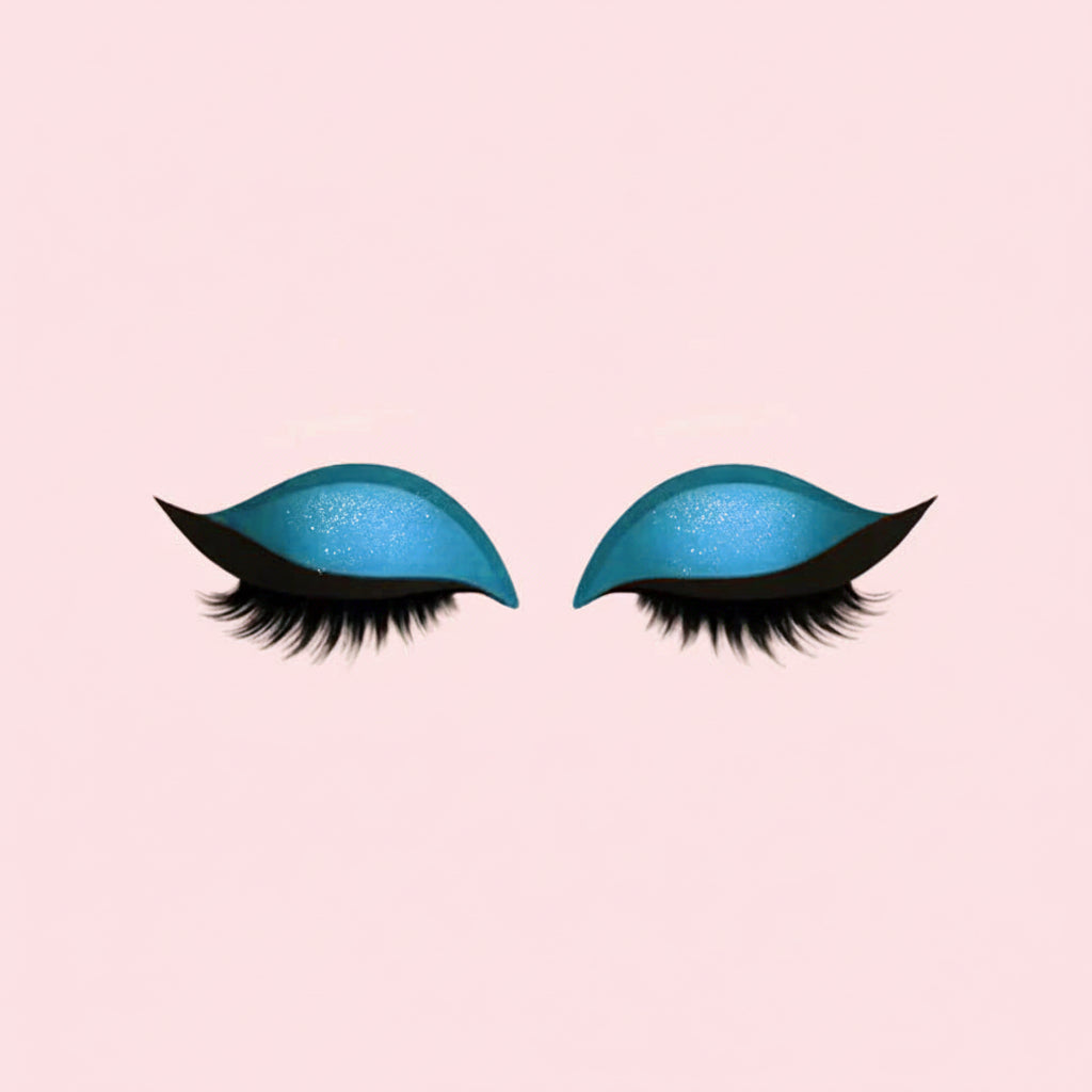 Wiederverwendbare selbstklebende künstliche Wimpern mit Lidschatten und Eyeliner 3-in-1