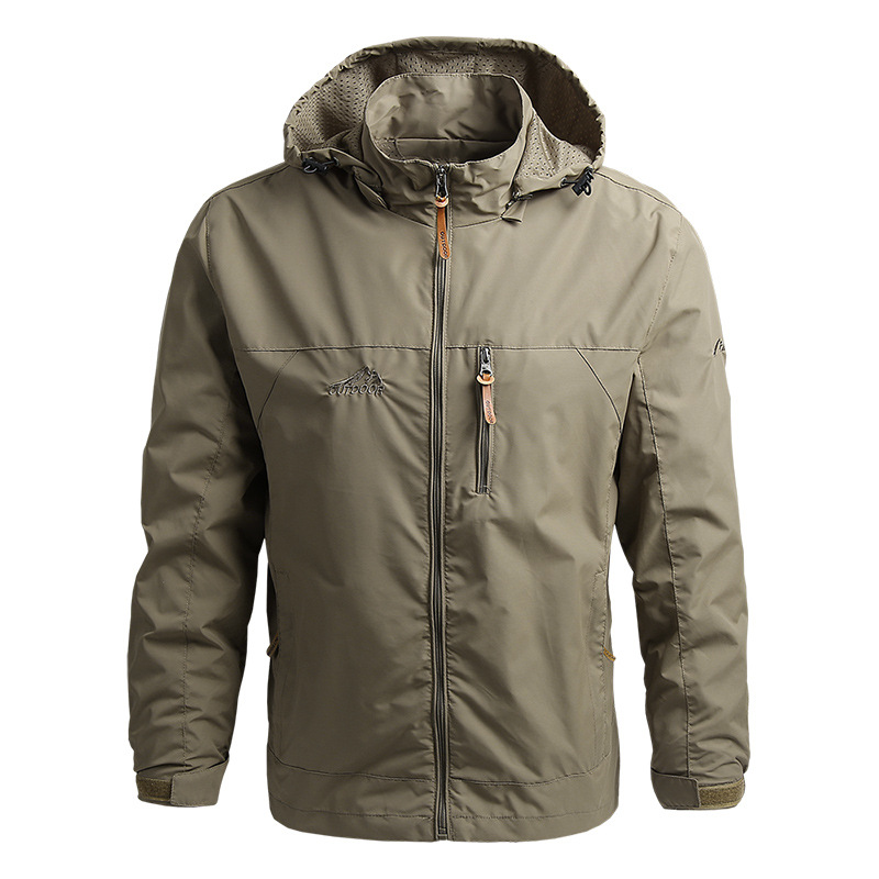 Wind- und wasserdichte Herrenjacke im Military-Stil