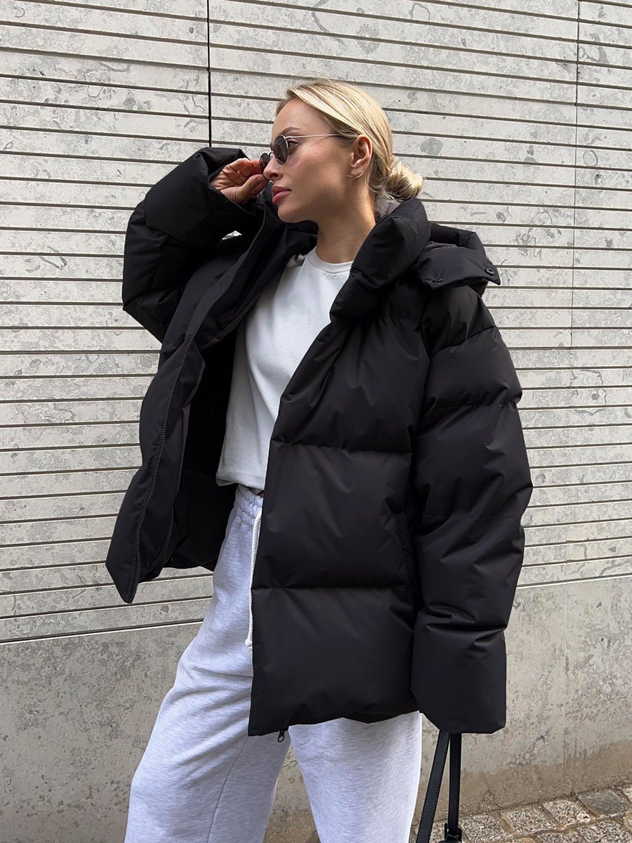 Winter-Pufferjacke mit Kapuze für Damen
