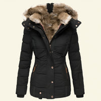 Winter-Pufferjacke mit Kapuze für Damen