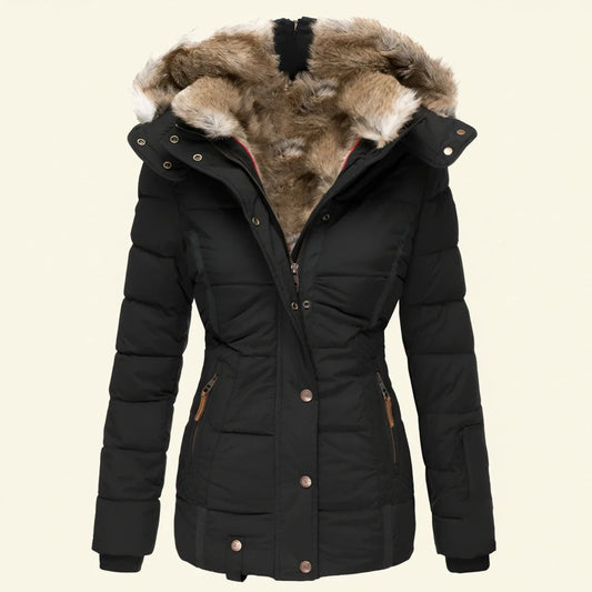 Winter-Pufferjacke mit Kapuze für Damen