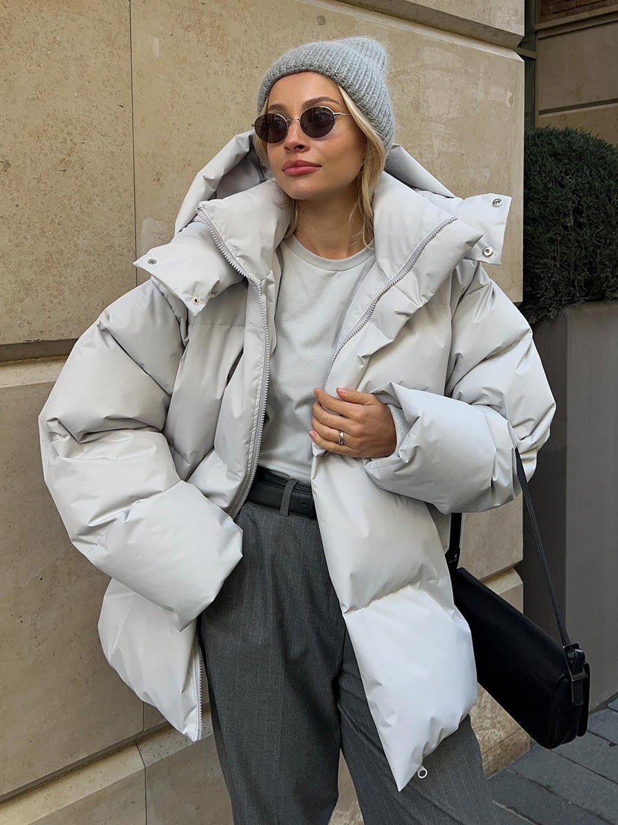 Winter-Pufferjacke mit Kapuze für Damen