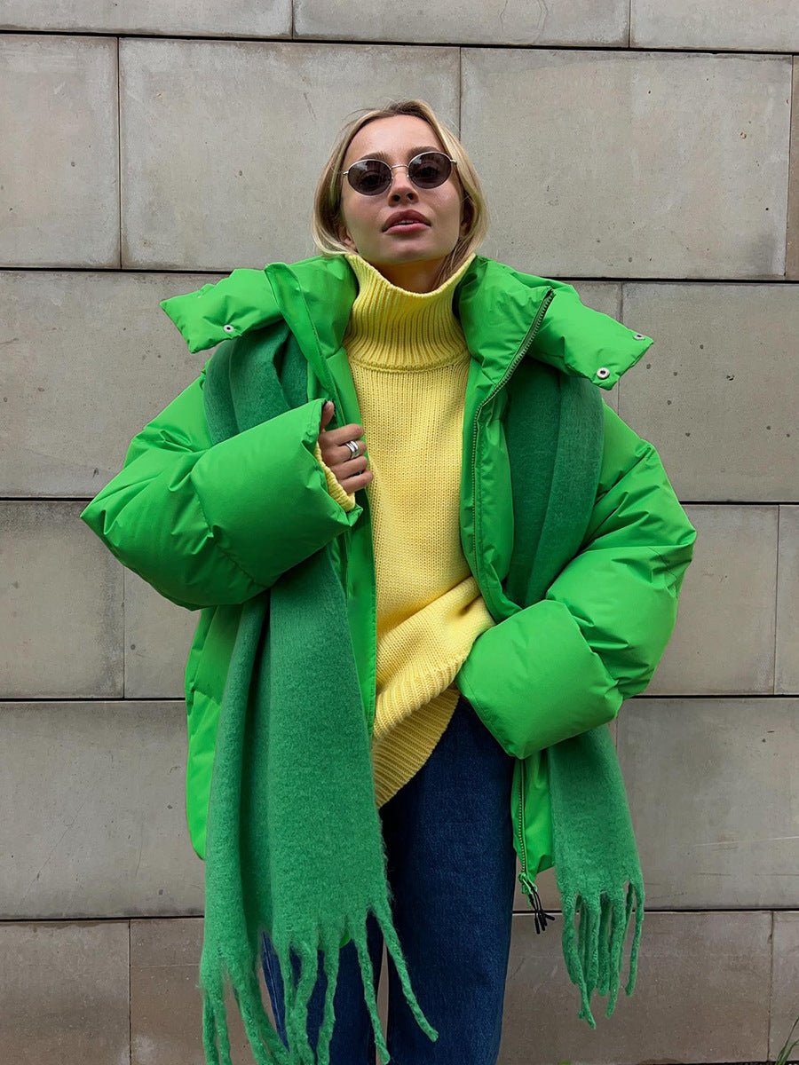 Winter-Pufferjacke mit Kapuze für Damen