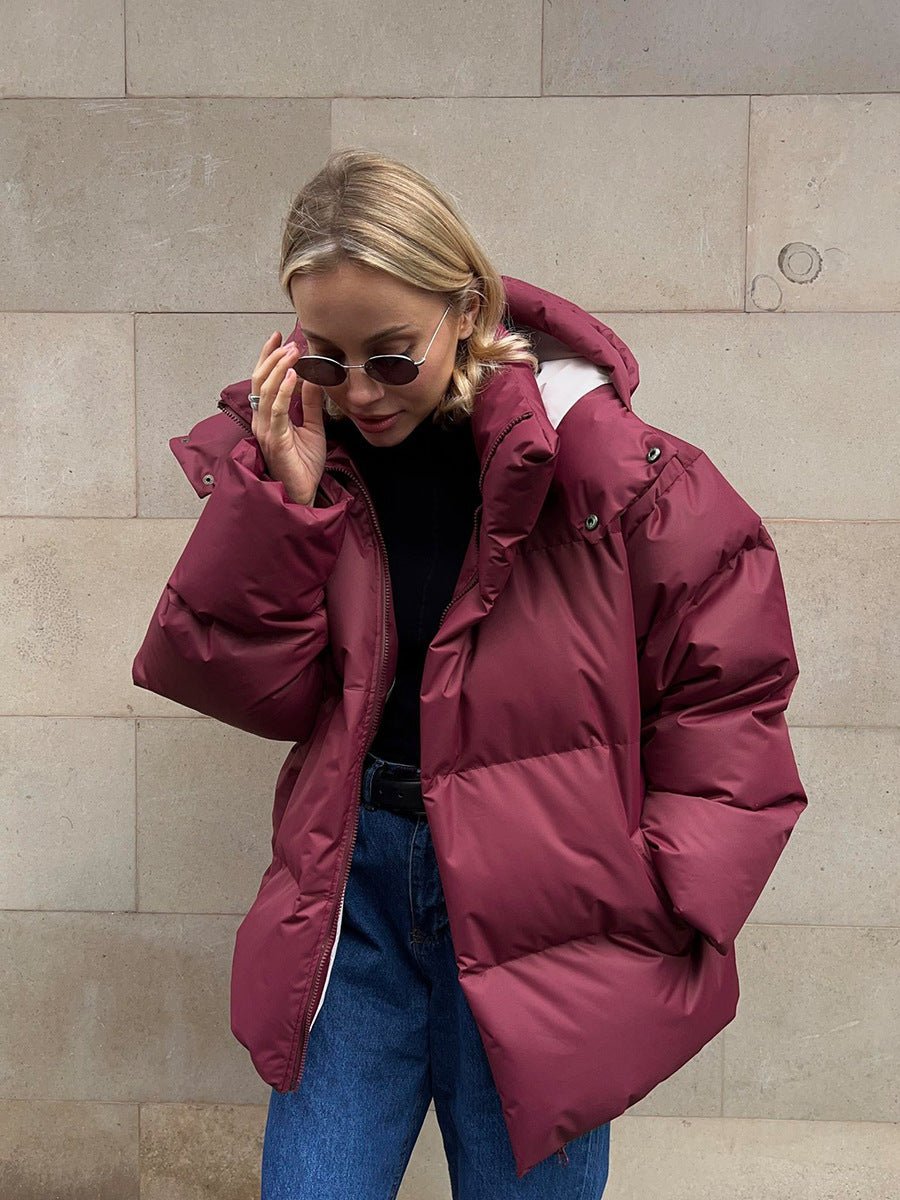 Winter-Pufferjacke mit Kapuze für Damen
