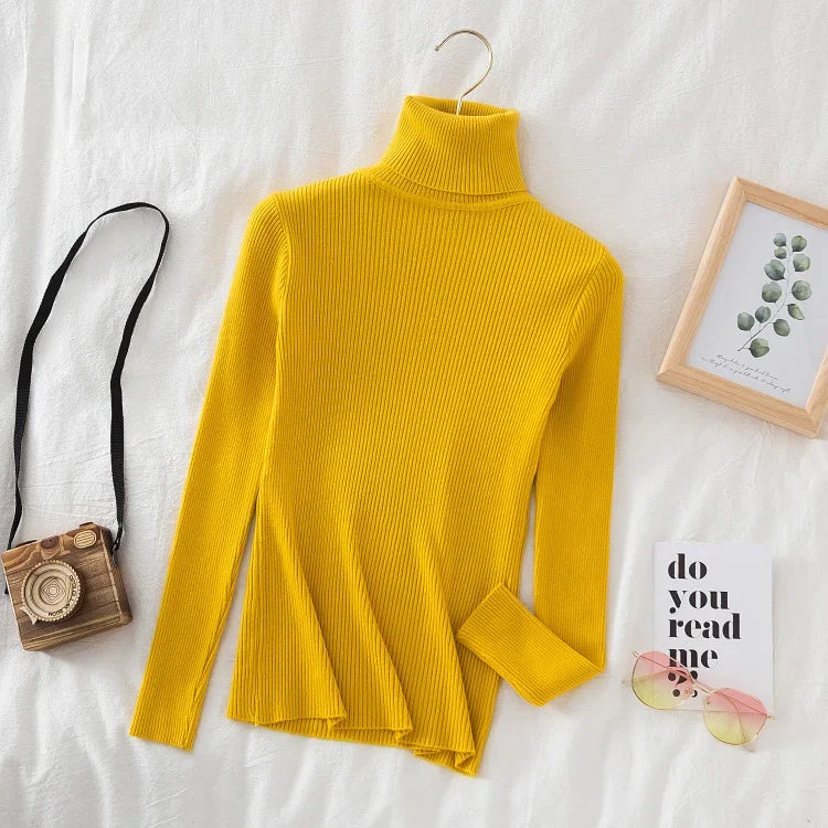 Winterfester Rollkragenpullover für Damen | Weicher Strickpullover in Kaschmir-Optik