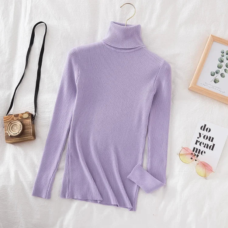 Winterfester Rollkragenpullover für Damen | Weicher Strickpullover in Kaschmir-Optik