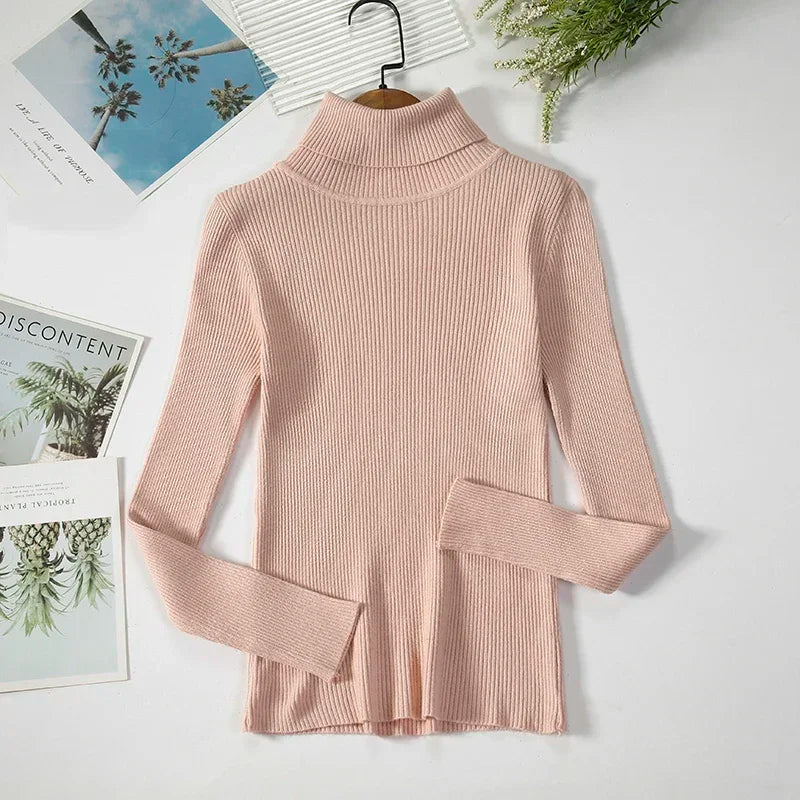 Winterfester Rollkragenpullover für Damen | Weicher Strickpullover in Kaschmir-Optik