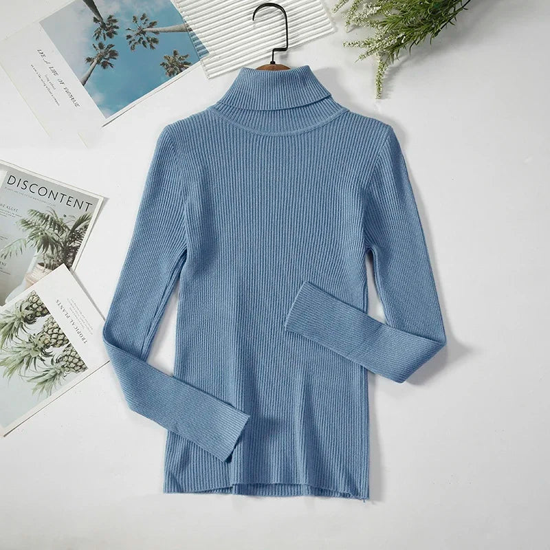 Winterfester Rollkragenpullover für Damen | Weicher Strickpullover in Kaschmir-Optik
