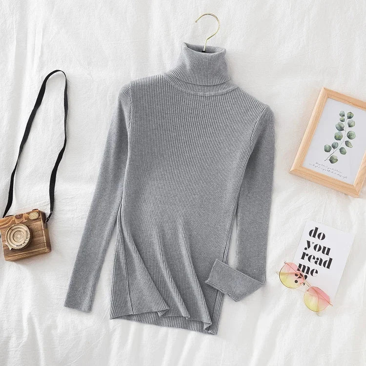 Winterfester Rollkragenpullover für Damen | Weicher Strickpullover in Kaschmir-Optik