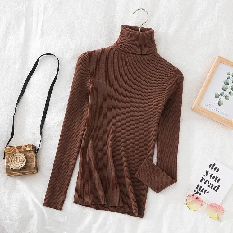 Winterfester Rollkragenpullover für Damen | Weicher Strickpullover in Kaschmir-Optik