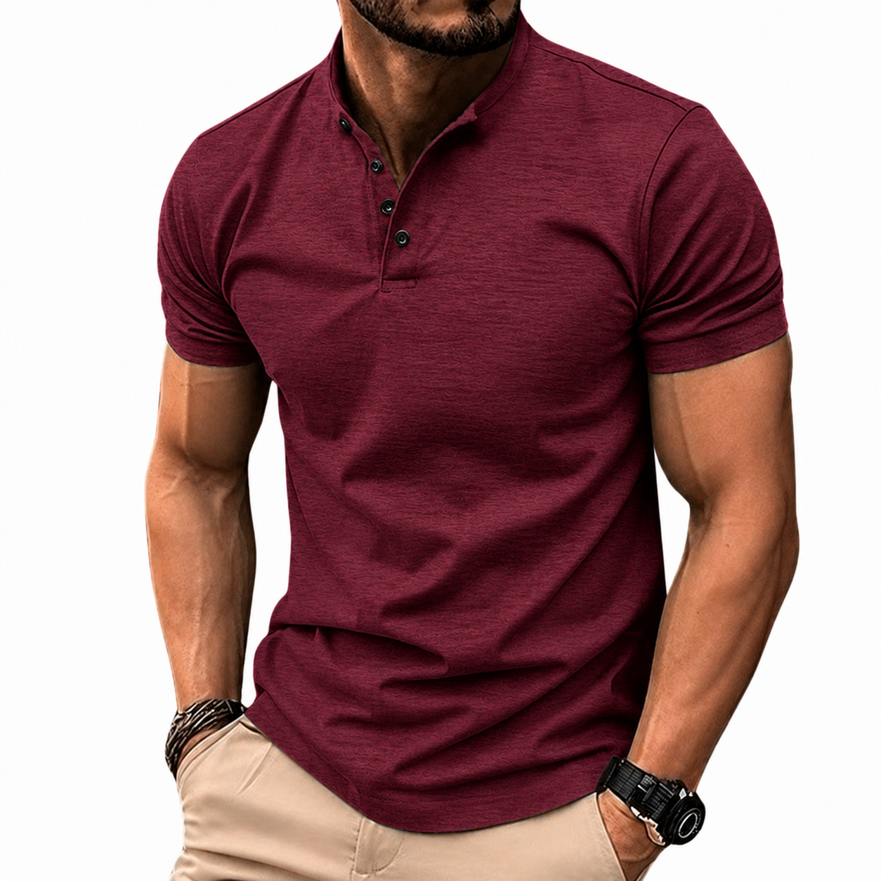 Zeitloses Herren-Kurzarm-Poloshirt aus Baumwolle für hohen Tragekomfort