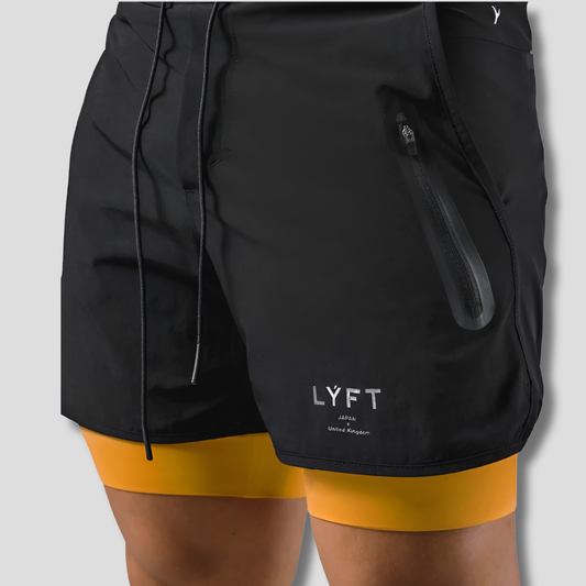 Zweilagige Sport-Shorts für Herren