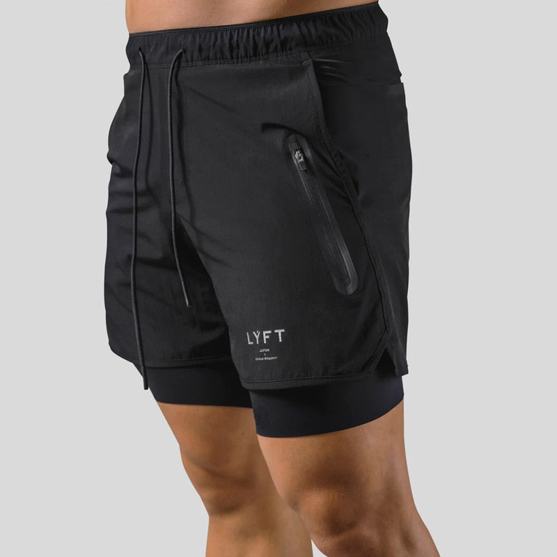 Zweilagige Sport-Shorts für Herren