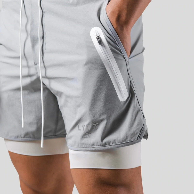 Zweilagige Sport-Shorts für Herren