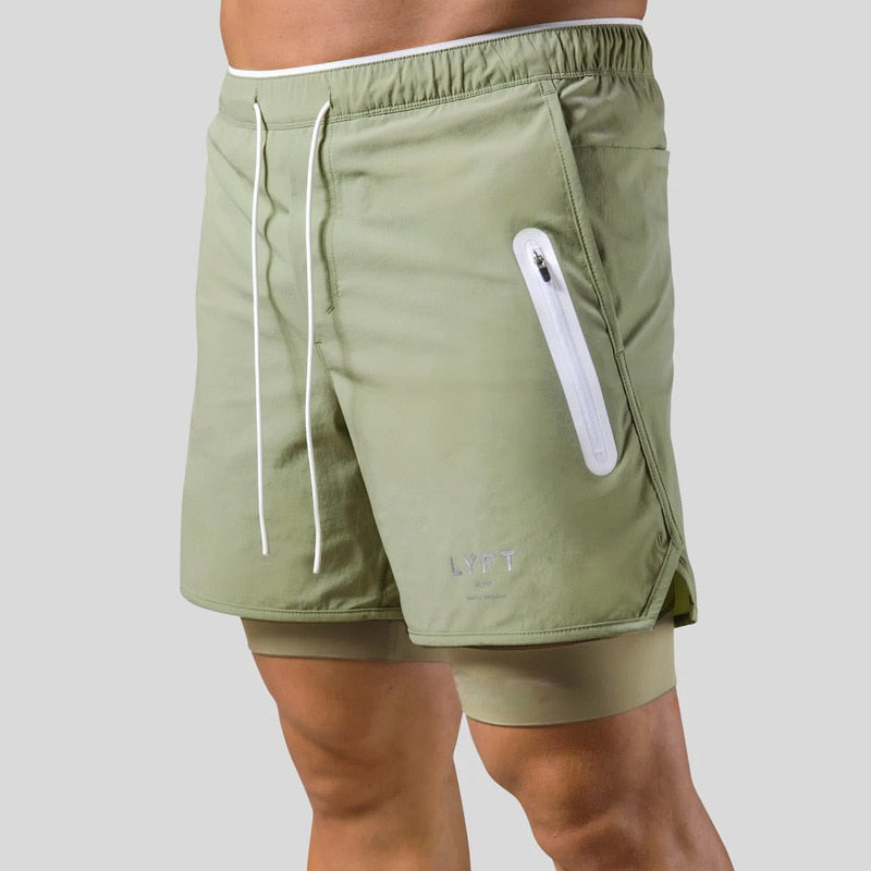 Zweilagige Sport-Shorts für Herren