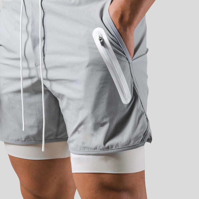 Zweilagige Sport-Shorts für Herren