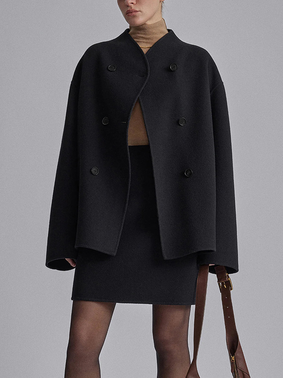 Zweireihige Caban-Jacke für Damen