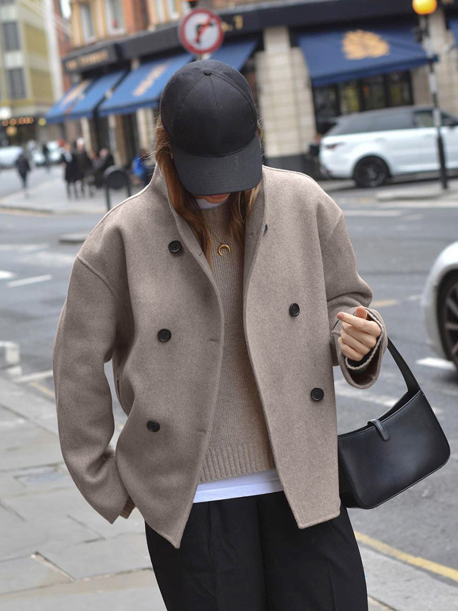 Zweireihige Caban-Jacke für Damen