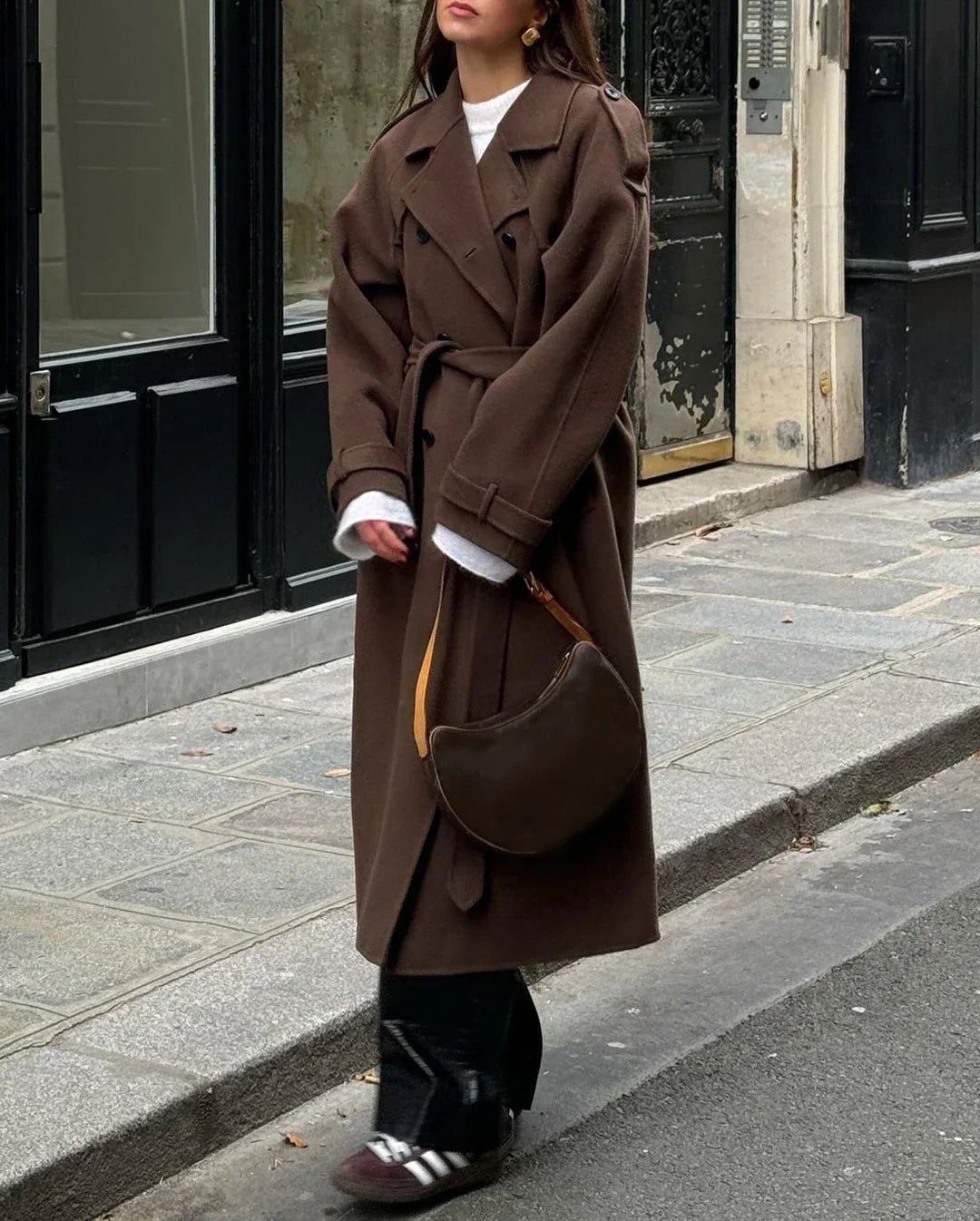 Zweireihiger Damen-Trenchcoat