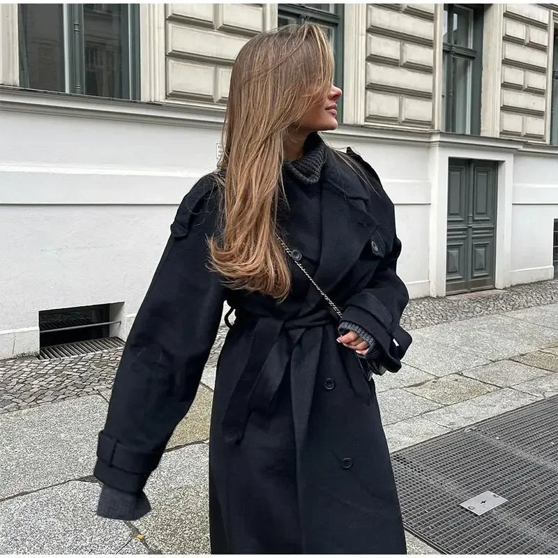Zweireihiger Damen-Trenchcoat