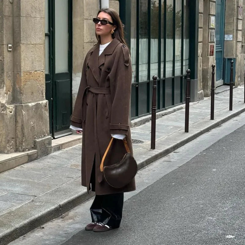 Zweireihiger Damen-Trenchcoat
