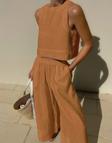 Zweiteiliges Set für Damen mit bauchfreiem Tanktop
